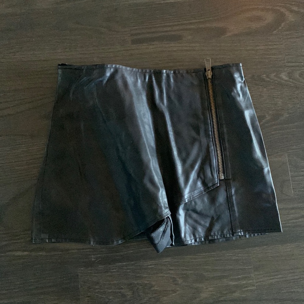 Free people Leather(vegan) skorts